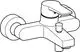 Einhebelmischer von HANSA mit einer ergonomischen Bedienung. Das Design ermöglicht eine einfache Wasserregulierung und ist für die Wandmontage vorgesehen.